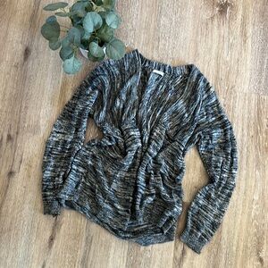 Bp Black Marled Cardigan Sweater Size Small